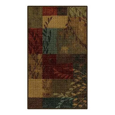 Maples Highland Textured Patchwork Print Area Rugs & Washable Throw Rugs