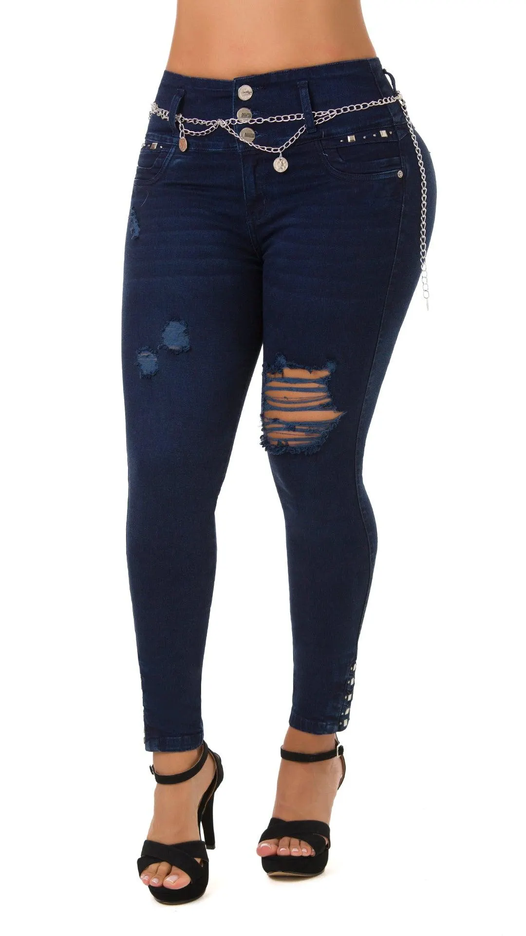 Guilhotina Jeans Levantacola Bota Tobillero 21137DPAT-N