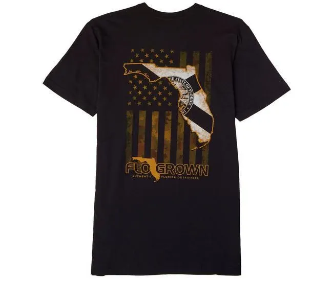 Mens Authentic US Camo Americana Flag T-Shirt