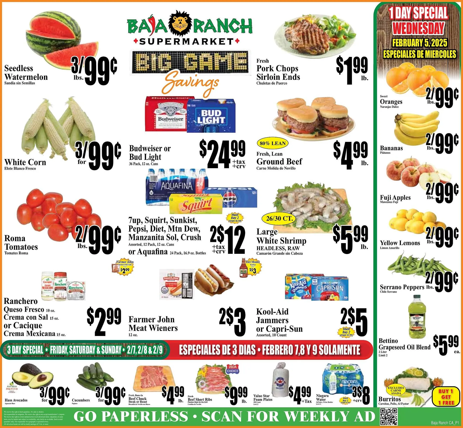 Catálogo de Baja Ranch Weekly Ad 5 de febrero al 11 de febrero 2025 - Página 1