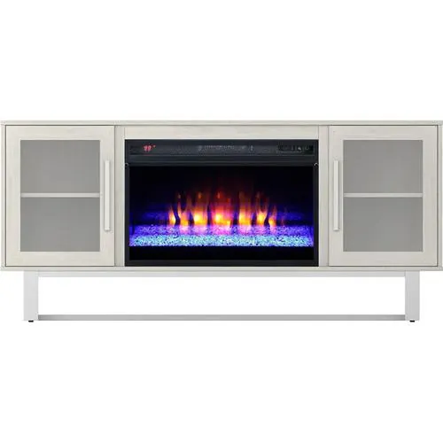 Fulton 60" TV Console with Fireplace Insert