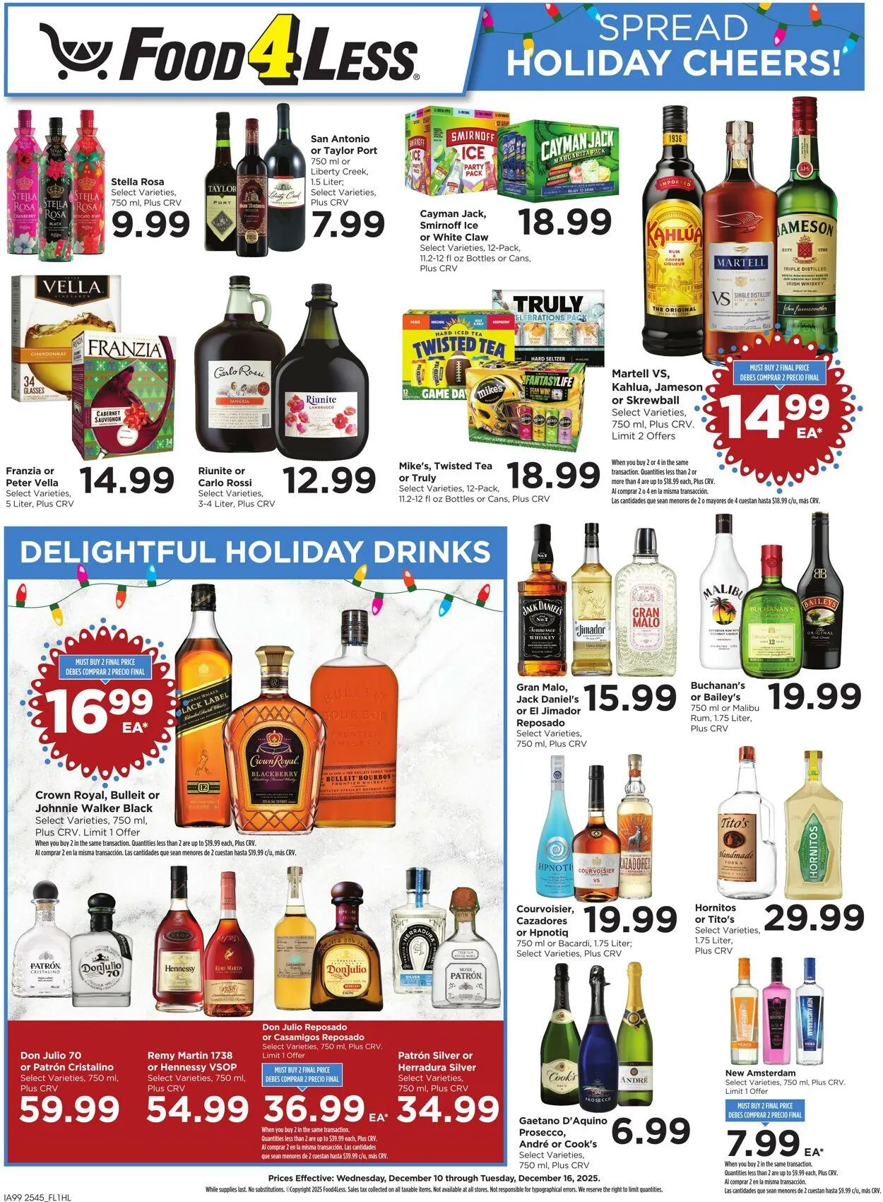 Weekly ad Food 4 Less from December 10 to December 16 2025 - Page 1