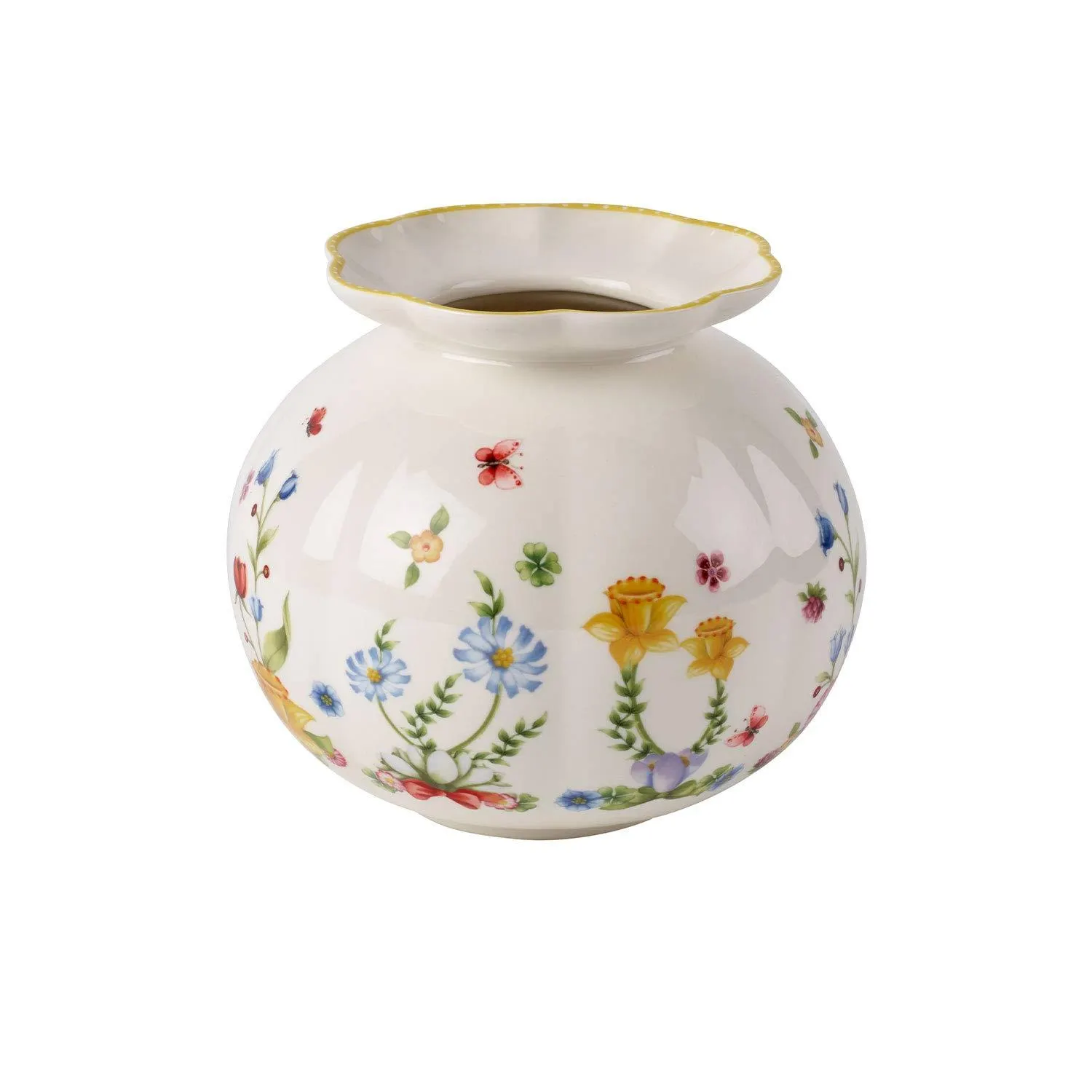 Villeroy & Boch Villeroy Boch Spring Awakening Large Vase Porcelain YellowGreenRed