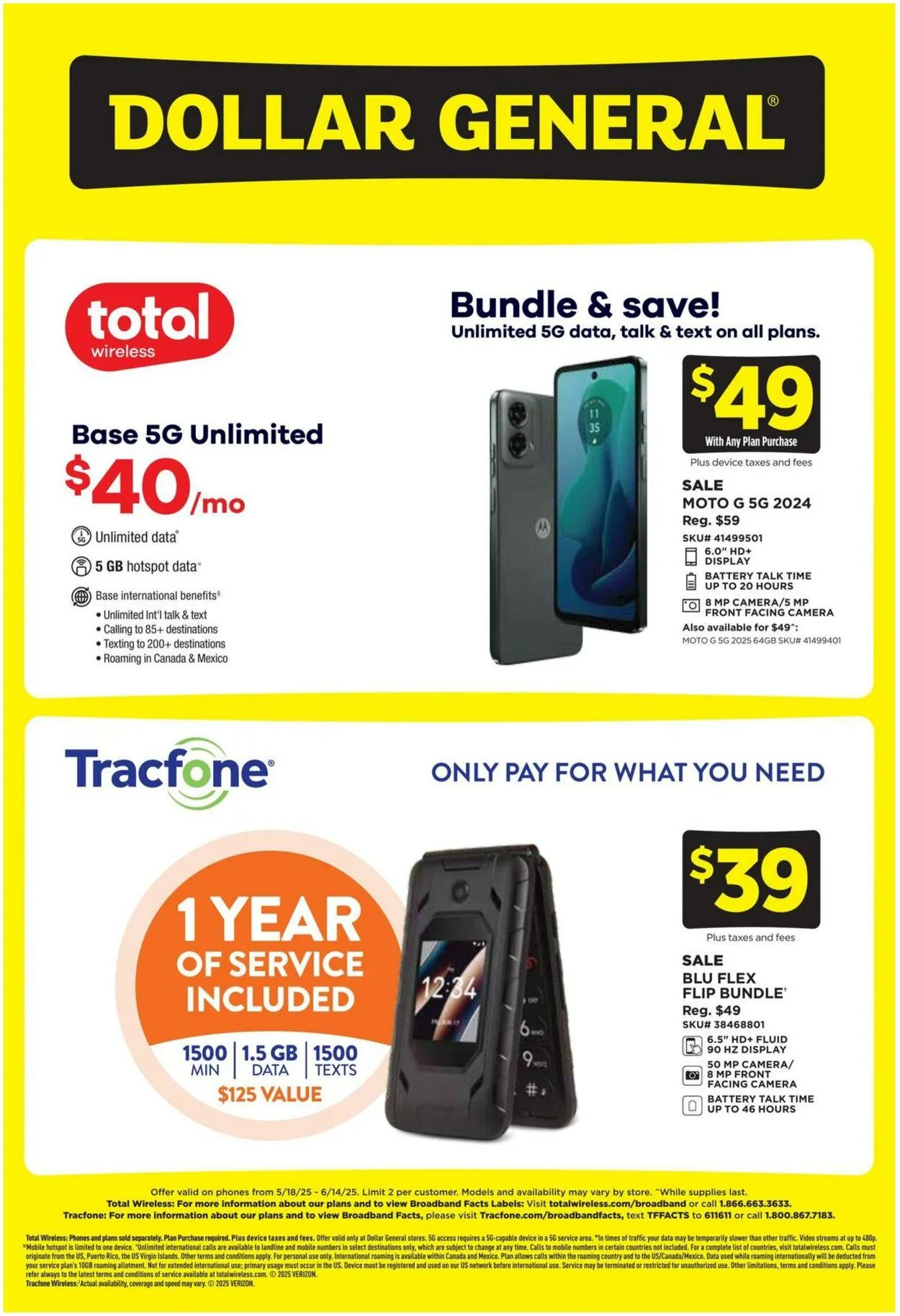 Catálogo de Dollar General Current weekly ad 18 de mayo al 14 de junio 2025 - Página 1