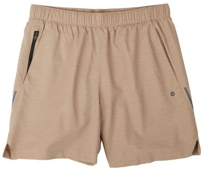 Mens 7 in. Heathered Zip Pocket Running Shorts