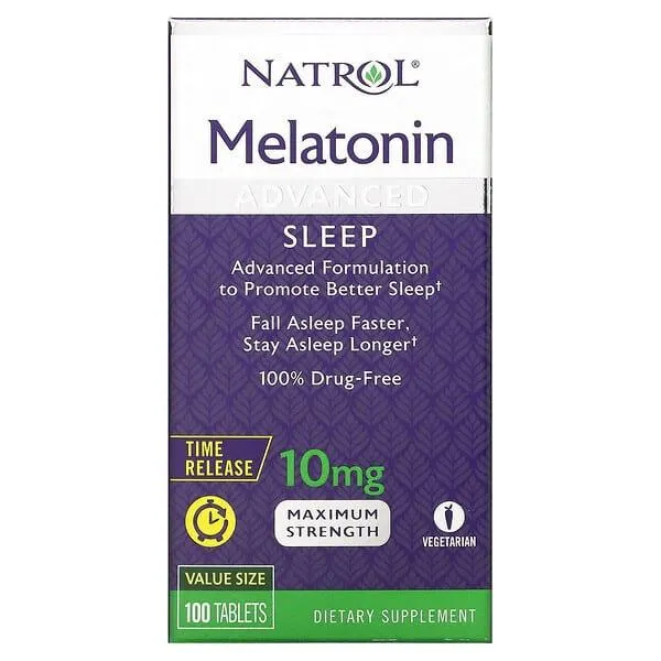Natrol, Melatonin Sleep, Time Release, 10 mg, 100 Tablets