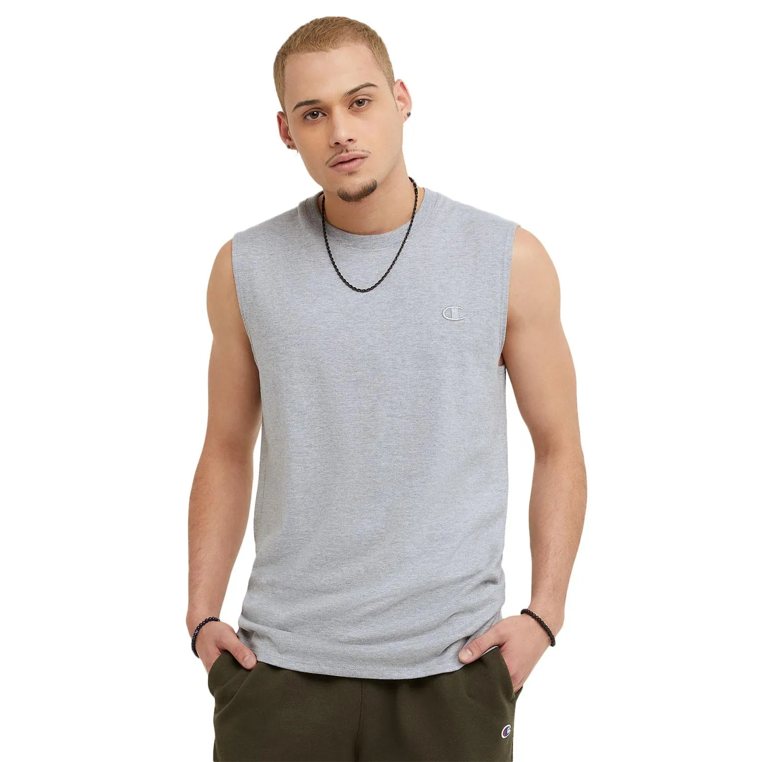 Champion Men's Left Chest Sleeveless Tee