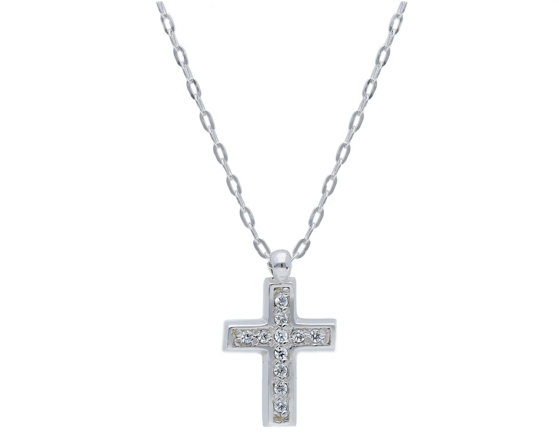 Collar Cruz - 18k White Gold / 16 inches