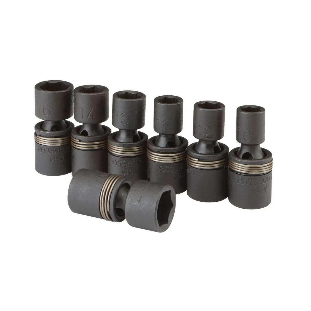3/8 in. Drive Metric Impact Swivel Socket Set, 7 Piece