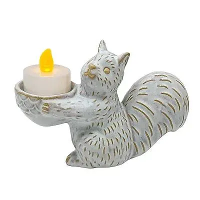 Celebrate Together™ Fall Stoneware Squirrel Tea Light Holder