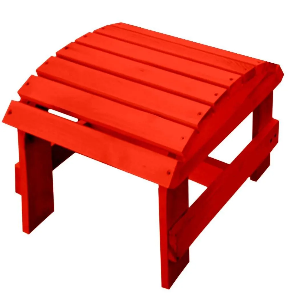 KD Aparador 55 in. Pine Ottoman, Red