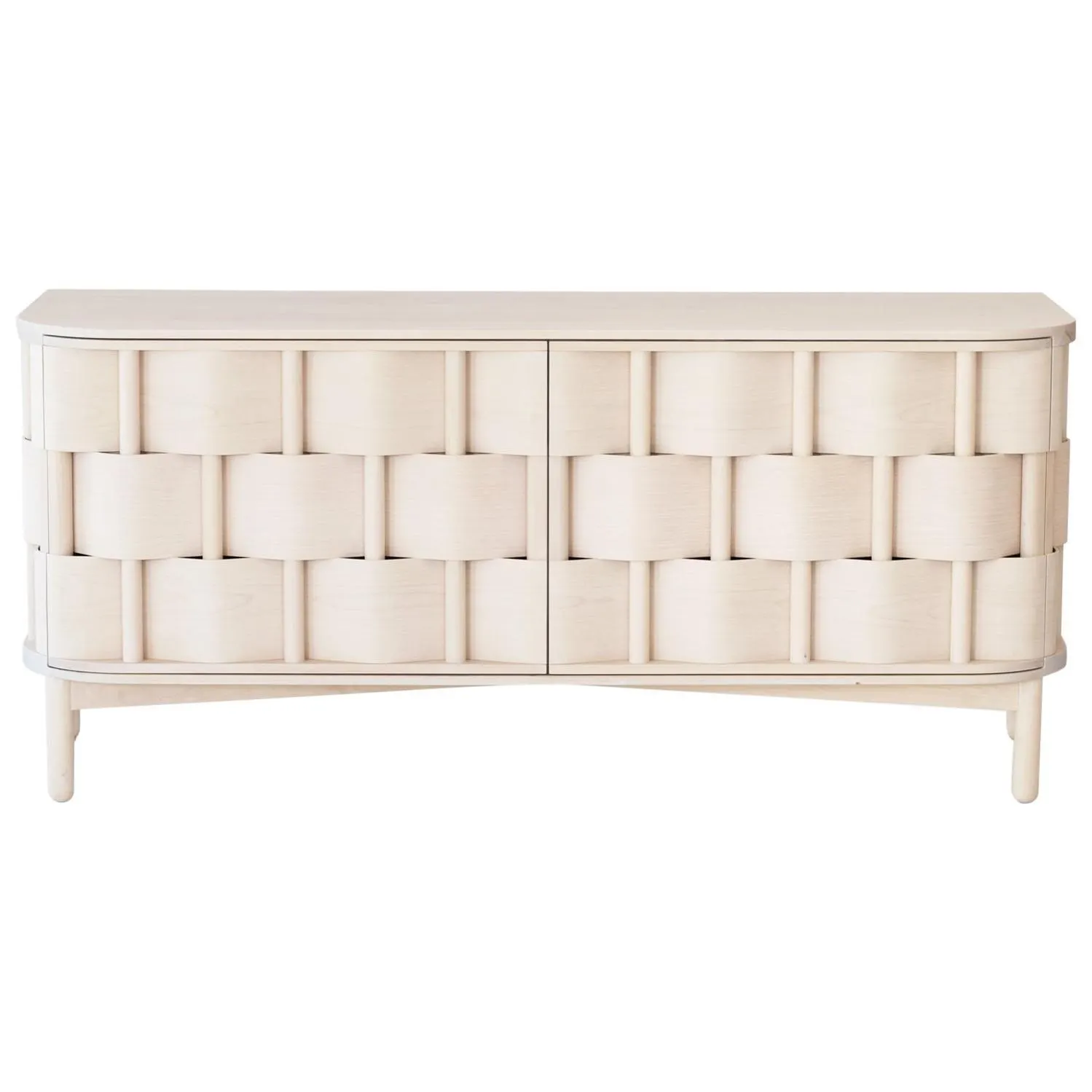 Tejido 133, madera de abedul, aceite natural. Credenza de Ringvide, escandinava