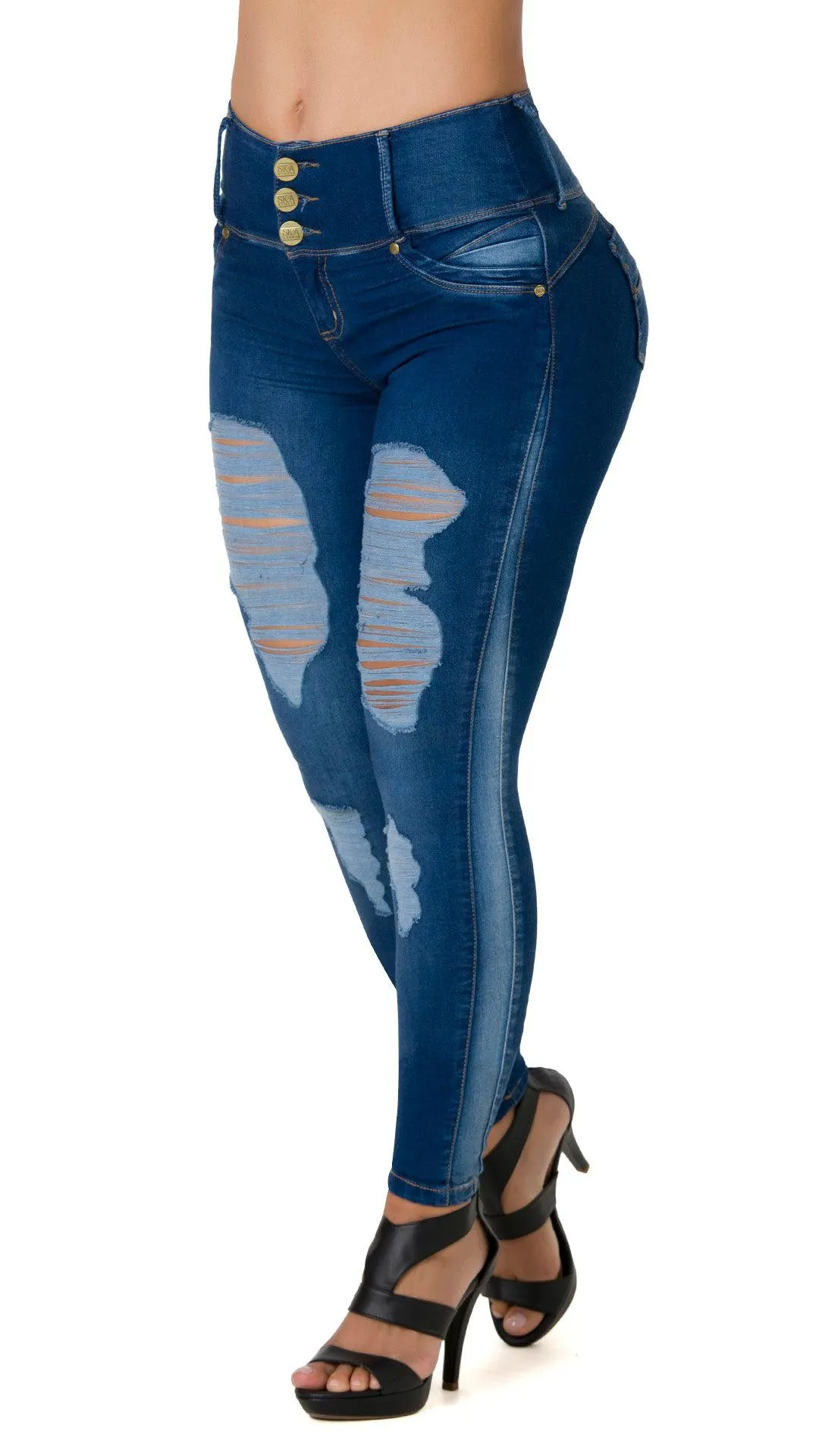 Gaye Jeans Levantacola Bota Skinny 52238DLPAP-B