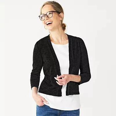 Women's Croft & Barrow® Open Front Cardigan