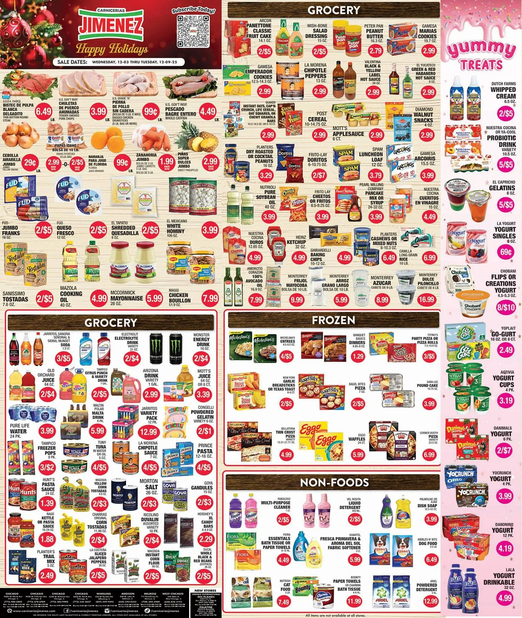 Catálogo de Carnicerias Jimenez weekly ad 3 de diciembre al 9 de diciembre 2025 - Página 1