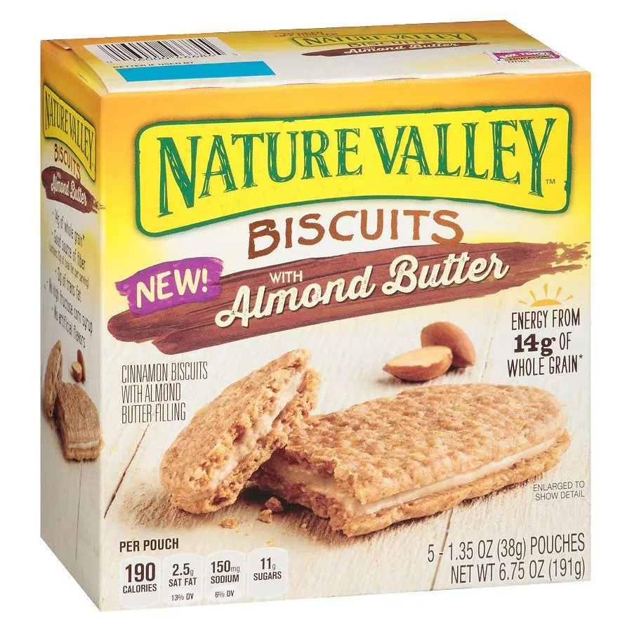 Nature Valley Biscuits Cinnamon & Almond Butter, 1.35 oz, 5 pack
