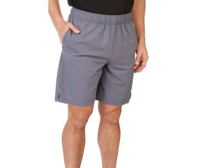 Mens 9in Heather Woven Active Shorts