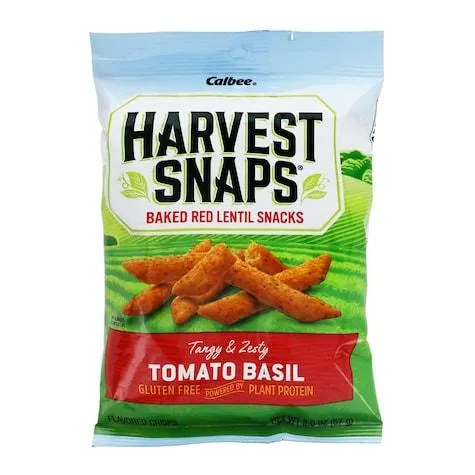 Harvest Snaps Baked Red Lentil Tomato Basil Snack Crisps, 2-oz.