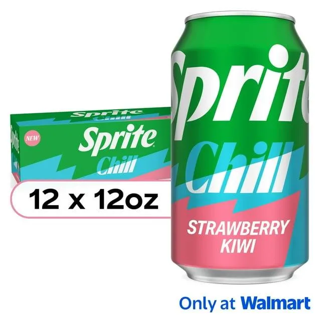 Sprite Chill Strawberry Kiwi Fridge Pack Cans, 12 fl oz, 12 Pack