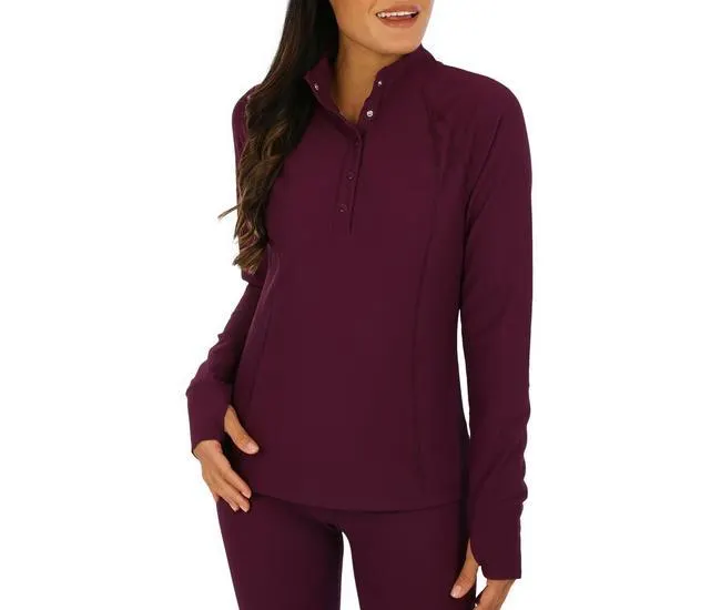 Womens Solid Ribbed Snap Jacket