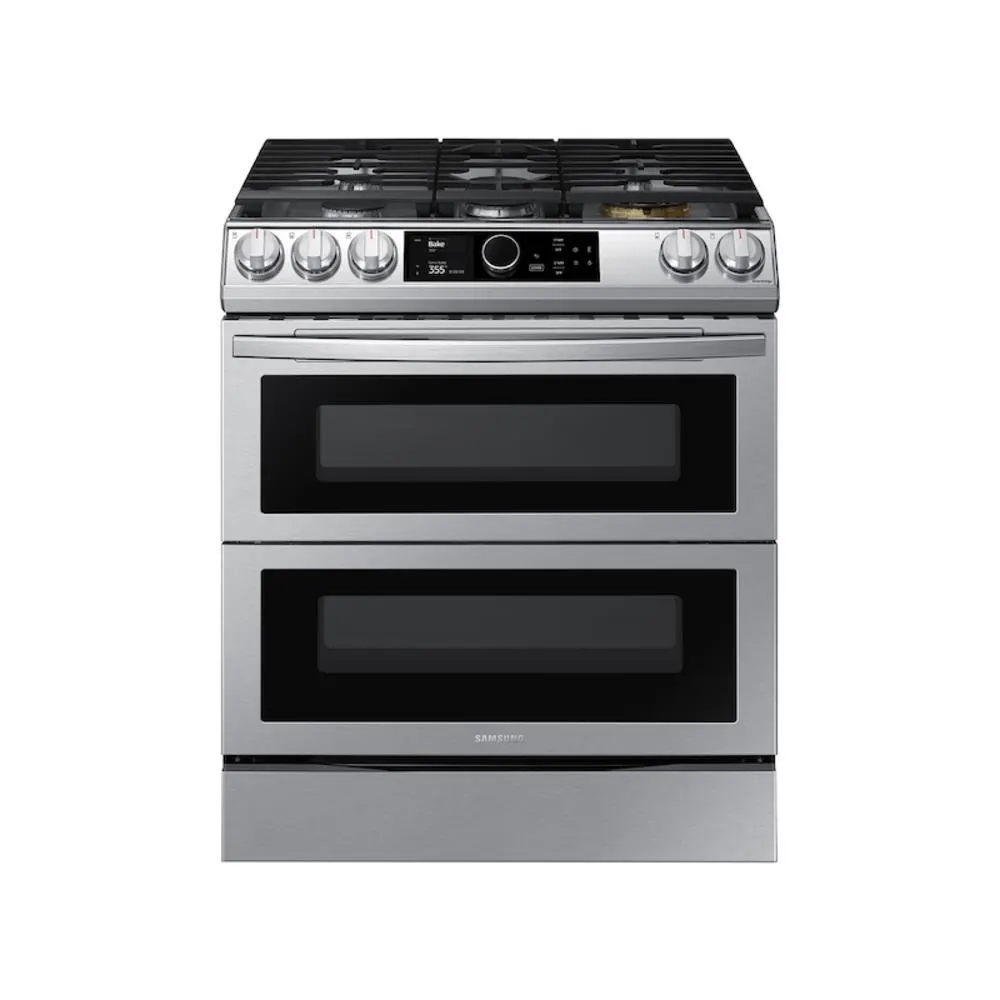 Samsung NY63T8751SS/AA 6.0 cf dual fuel slide-in w/ Flex Duo™, Smart Dial & Air Fry in Stainless