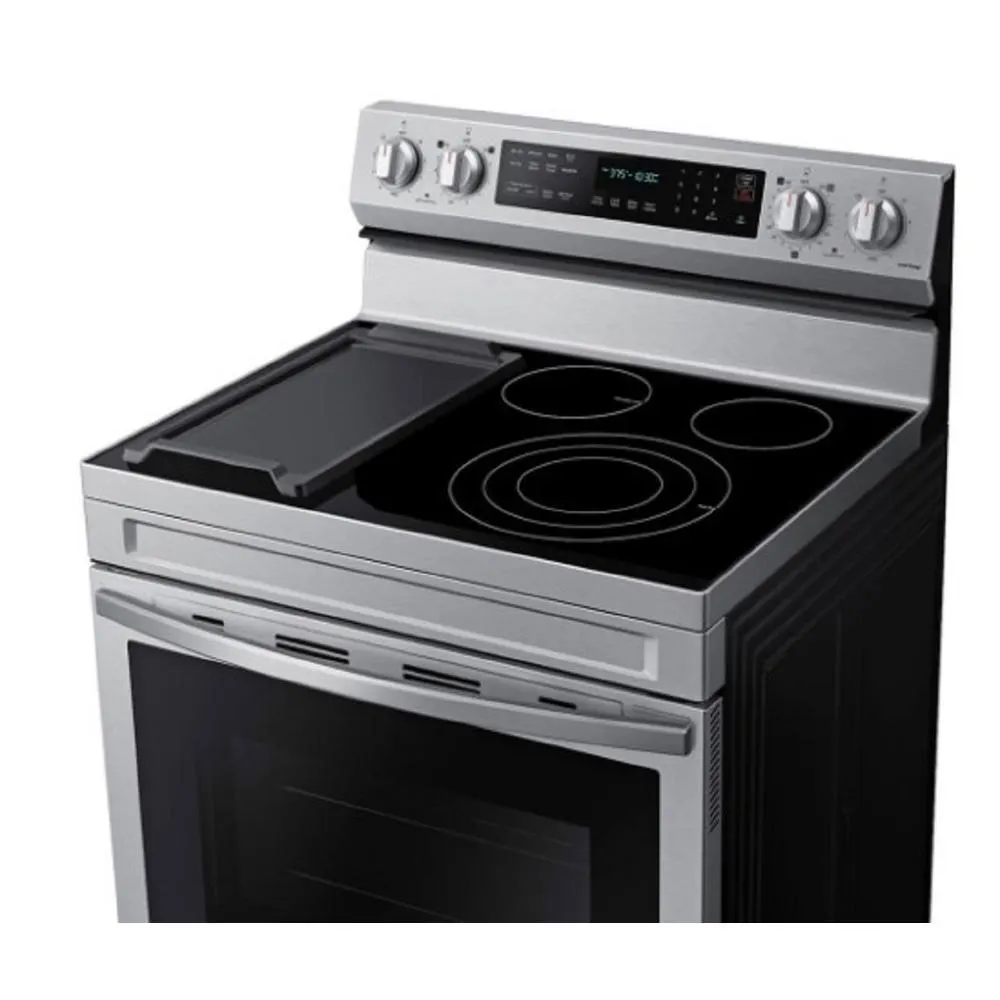 Samsung NE63A6711SS/AA 30" 6.3 cu.ft. Stainless Steel Electric Range with 5 Burners and Air Fry Convection