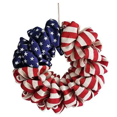 Celebrate Together™ Americana Patriotic Burlap Wreath