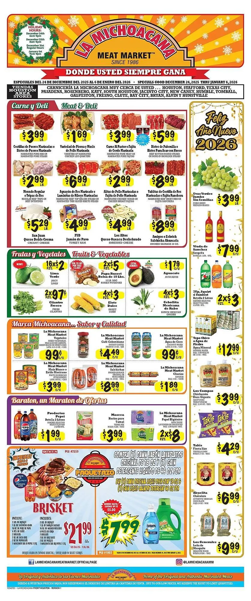 Catálogo de La Michoacana weekly ad 24 de diciembre al 6 de enero 2026 - Página 1