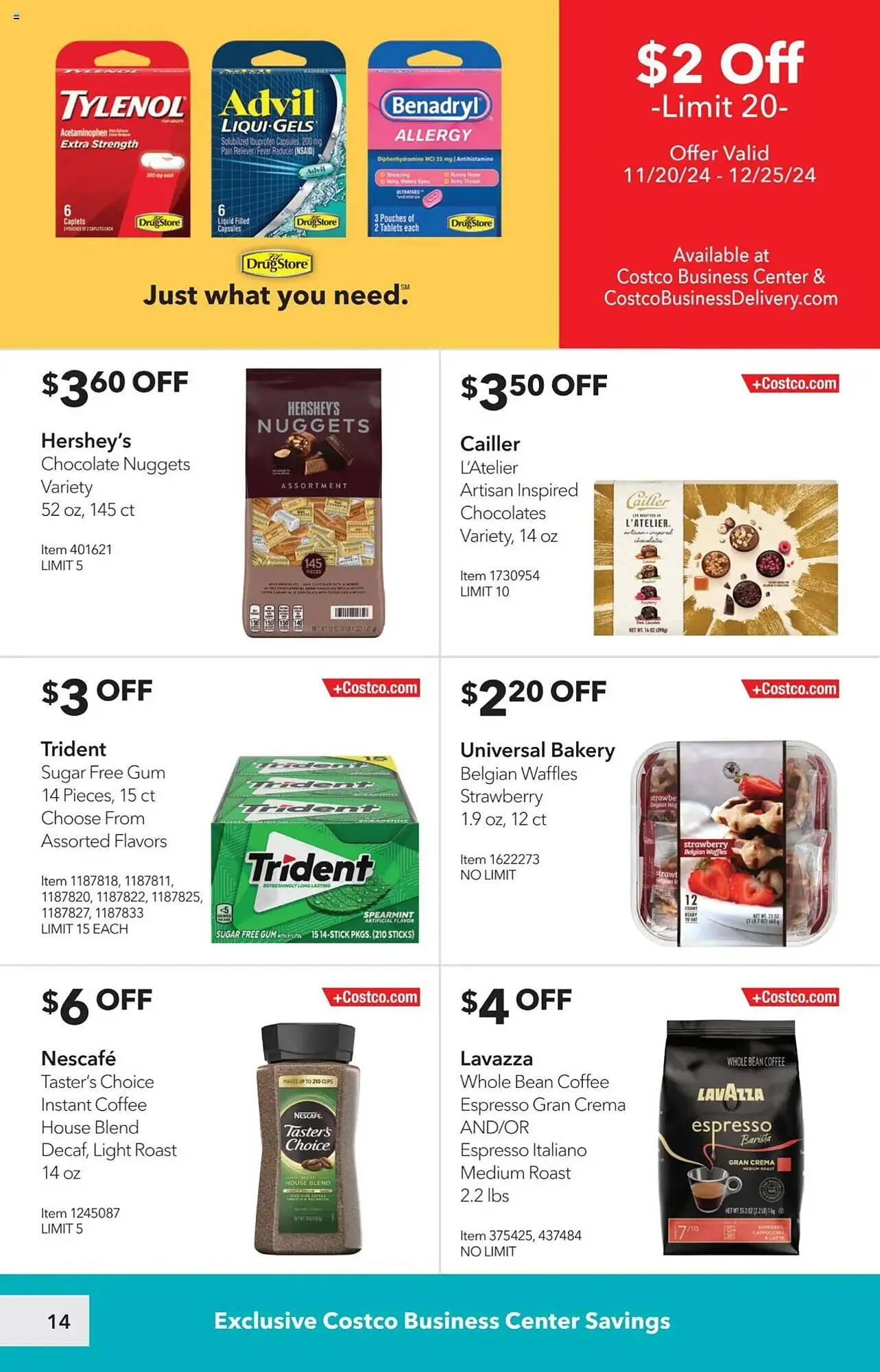 Weekly ad Costco Weekly Ad from November 20 to December 25 2024 - Page 14