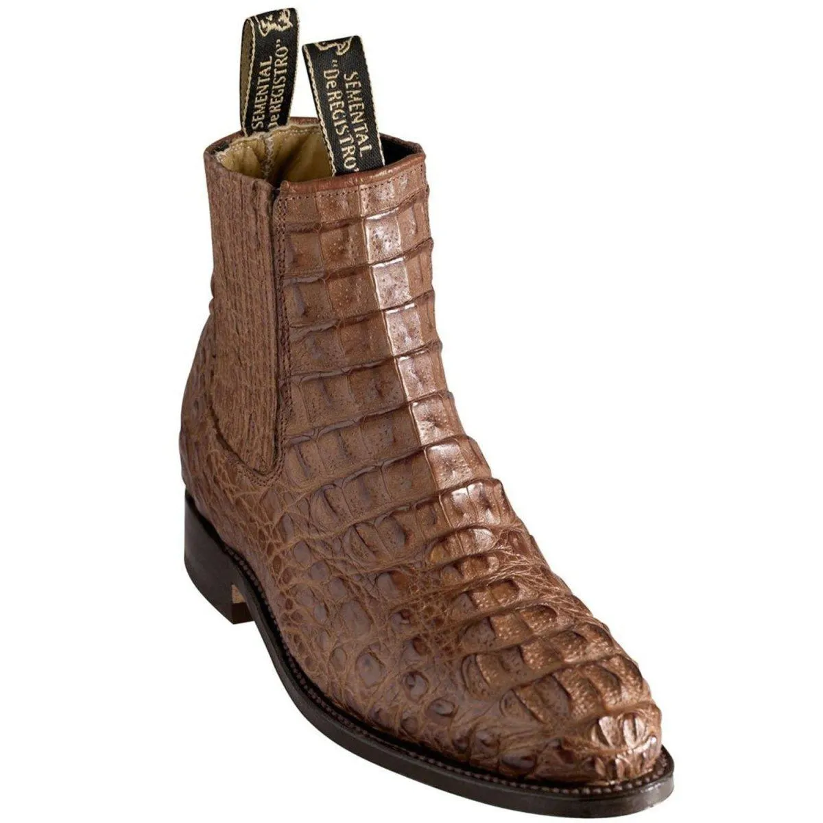 Botines Charros de Cocodrilo Caiman Original Color Cognac BUF-631COGNAC