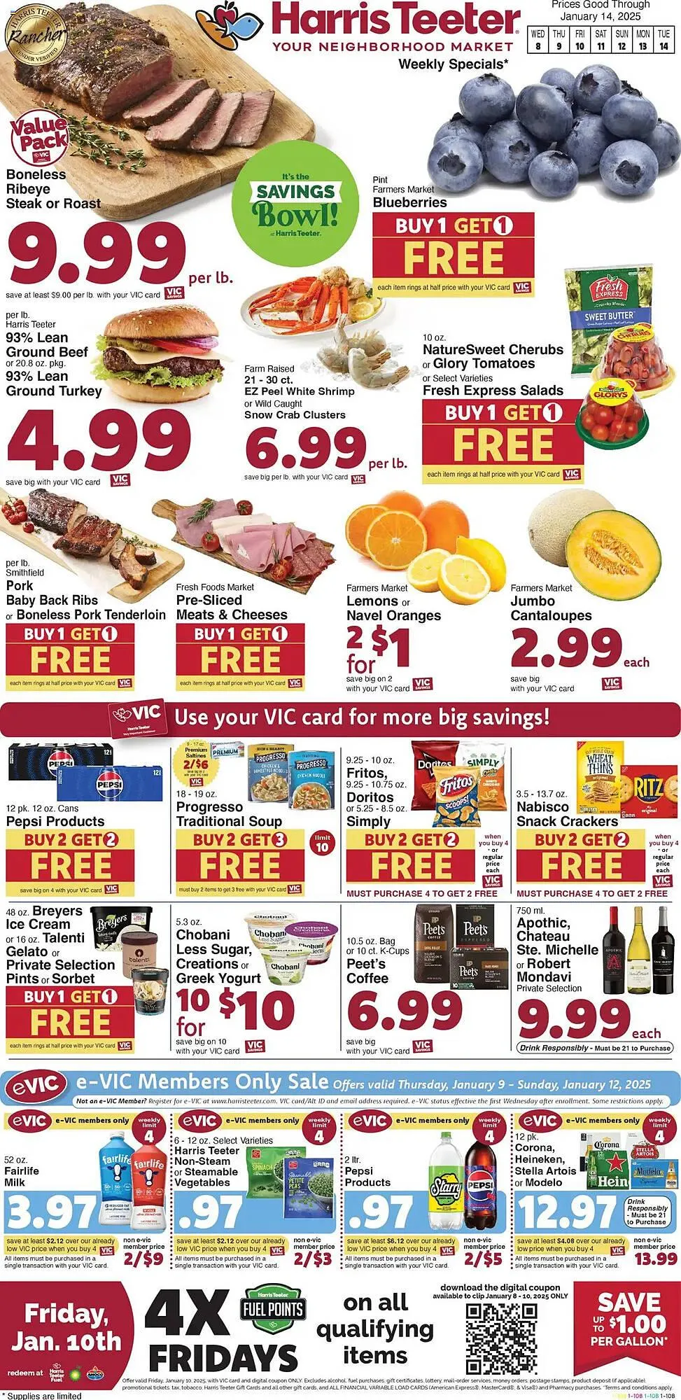 Catálogo de Harris Teeter Weekly Ad 8 de enero al 14 de enero 2025 - Página 1