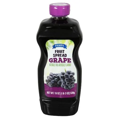Pampa Grape Flavored Fruit Spread, 19 oz. Squeeze Bottles