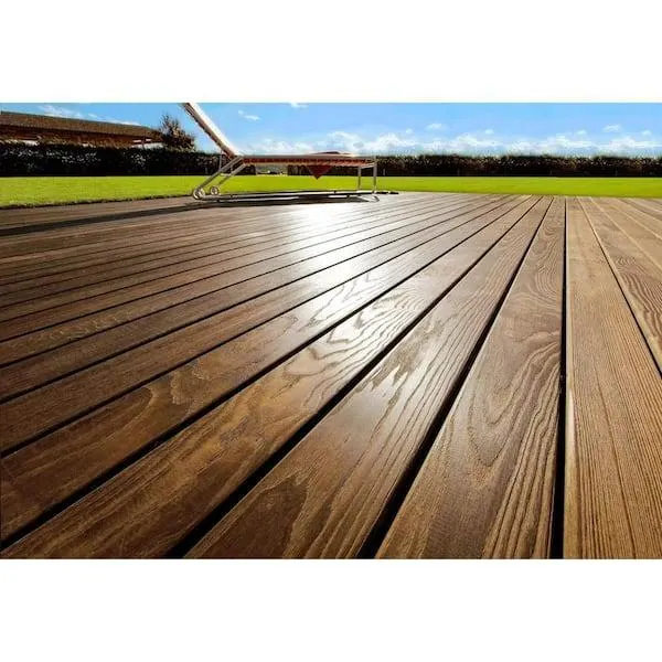 5/4 in. x 6 in. x 8 ft. Thermally-Treated Premium Ash 4-Sides Oiled Decking Board (4-Bundle)