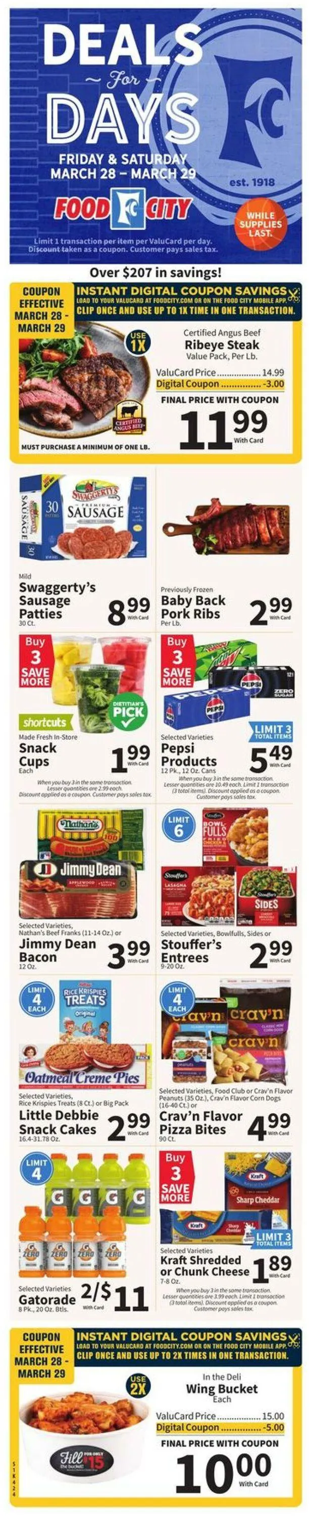 Catálogo de Food City Current weekly ad 26 de marzo al 1 de abril 2025 - Página 1