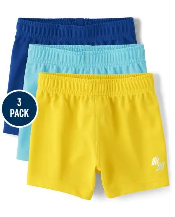 Baby And Toddler Boys Basketball Shorts 3-Pack - multi clr