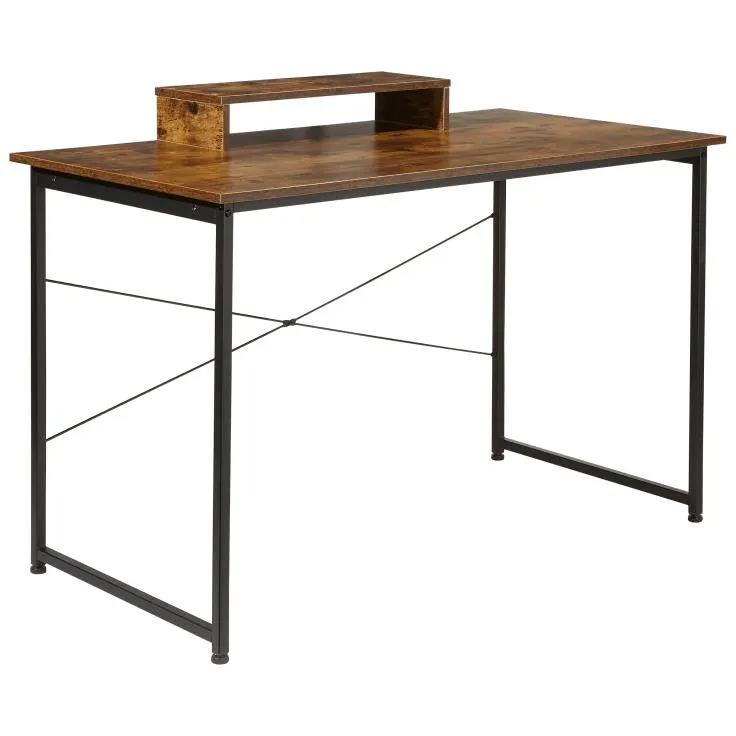 Escritorio para la oficina de 47" con organizador lateral o soporte para monitor