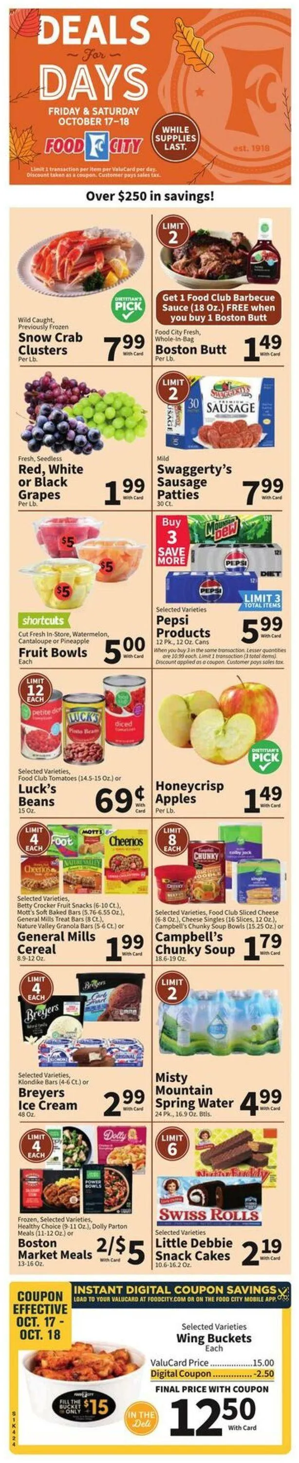Catálogo de Food City Current weekly ad 15 de octubre al 21 de octubre 2025 - Página 1