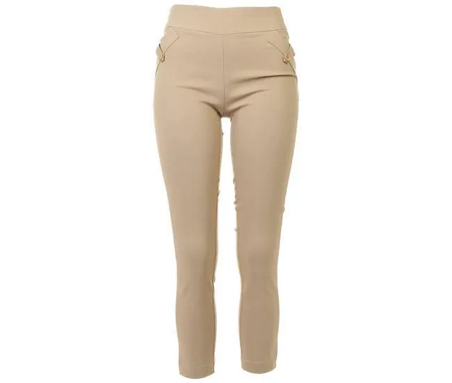 Juniors Solid Stretch Ankle Pants