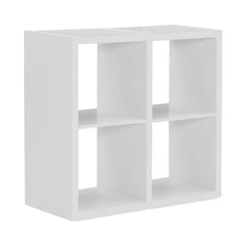 Armario de almacenamiento Kinne Collection White 4 Cubby