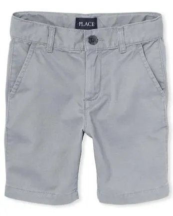 Shorts chinos elásticos para niños - fin gray