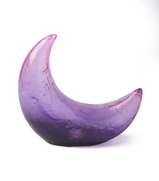 9" Halloween LED Purple Moon by Place & Time