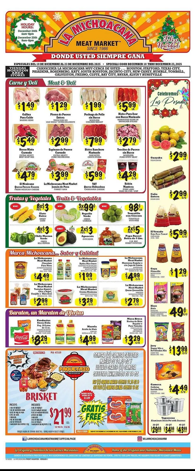 Catálogo de La Michoacana weekly ad 10 de diciembre al 23 de diciembre 2025 - Página 1