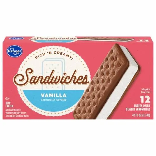 Kroger® Vanilla Ice Cream Snowboard Sandwiches