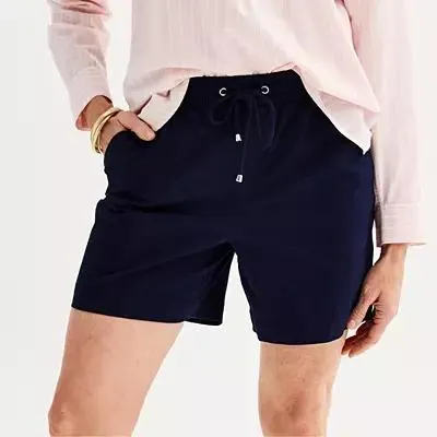 Women's Croft & Barrow® Drawcord Pull-On Utility Shorts