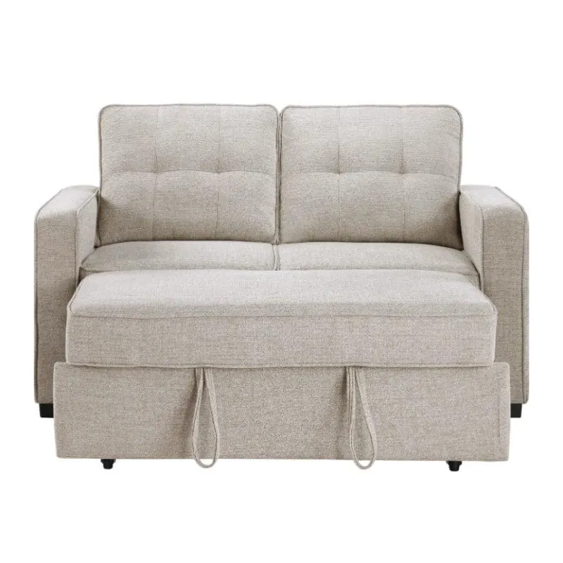 Noah 55" Convertible Sleeper Loveseat by Steve Silver Company - Tan