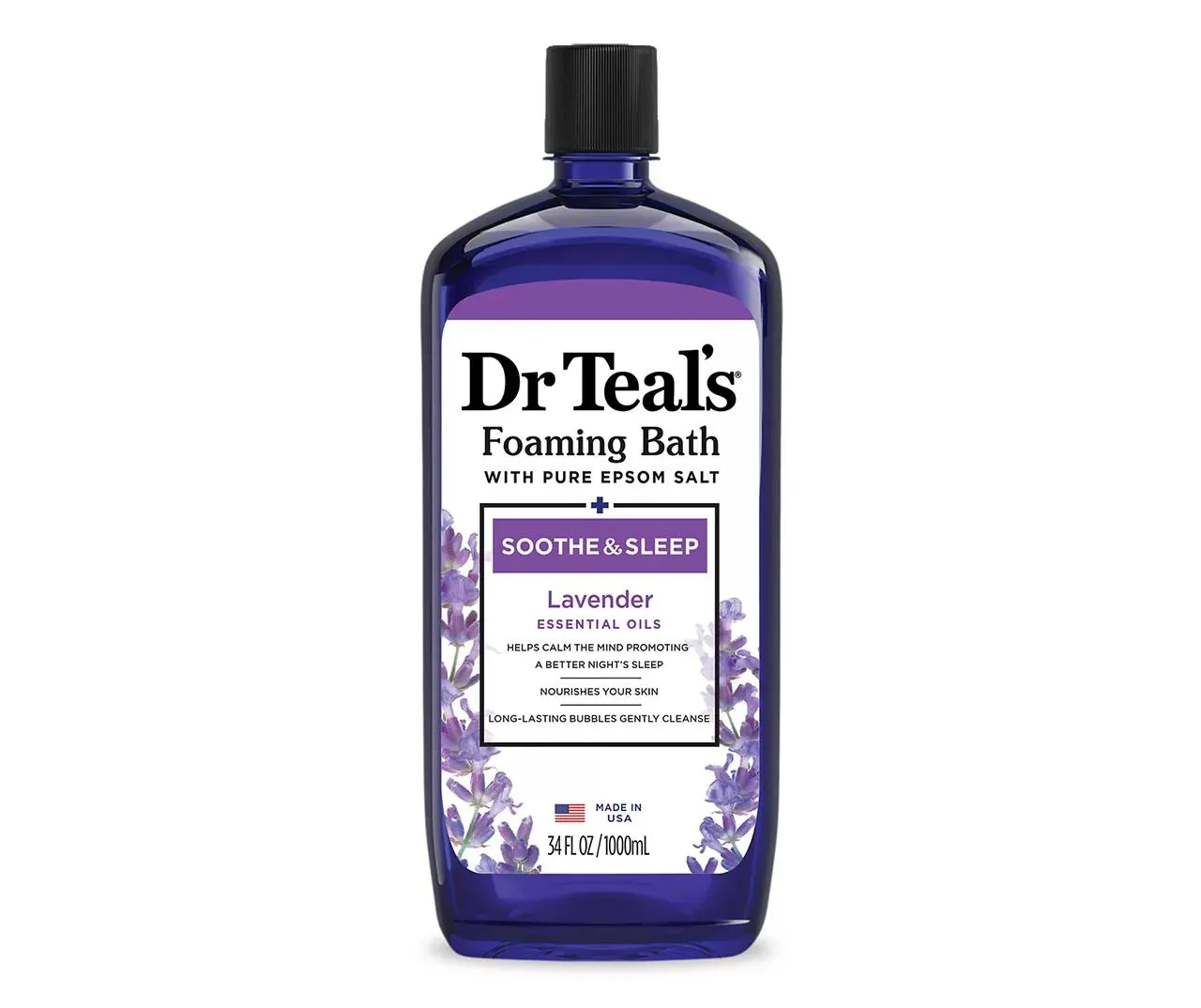 Soothe & Sleep Lavender Foaming Bath with Pure Epsom Salt, 34 Oz.