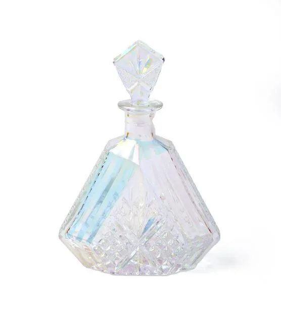 7" Halloween Iridescent Glass Triangular Container by Place & Time