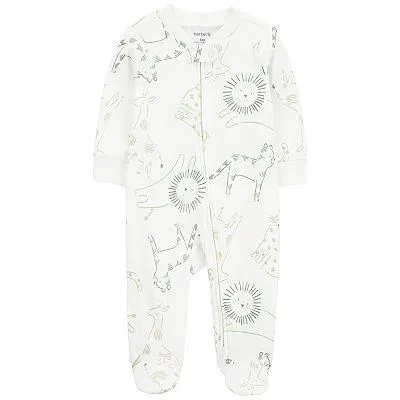 Baby Carter's Animal Print Zip-Up Sleep & Play