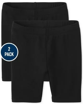 Girls Bike Shorts 2-Pack - Uniform - black