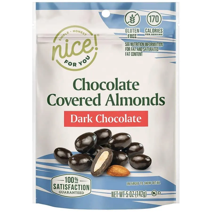 Nice! Chocolate Covered Almonds Dark Chocolate, 5.0 oz